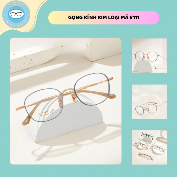 Gọng kính kim loại mã 6111